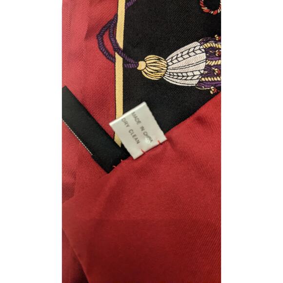 Talbots Tassel Design Driving Scarf 100 Percent Silk - Picture 5 of 6